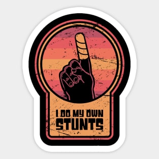 Stunts - Get Well Gift Fractured Broken Finger Sticker